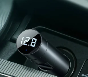 Baseus Transmiter FM Bluetooth 5.0 ładowarka samochodowa 2x USB 3 A 18 W PPS Quick Charge 3.0 AFC FCP szary (CCNLZ-C0G) - Ładowarki samochodowe - miniaturka - grafika 15