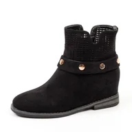 Botki damskie - Czarne wiosenne botki damskie S.Barski 208-8 - S.BARSKI - miniaturka - grafika 1