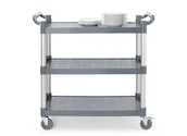 Wózki na żywność - Wózek kelnerski 3-półkowy z polipropylenu, duży, AmerBox, 1010x500x(H)960mm 816264 - miniaturka - grafika 1