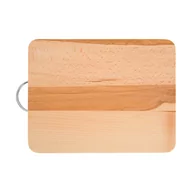 Deski do krojenia - Domotti Deska do krojenia drewniana prostokątna z metalową rączką Woody 31 x 24 cm - miniaturka - grafika 1