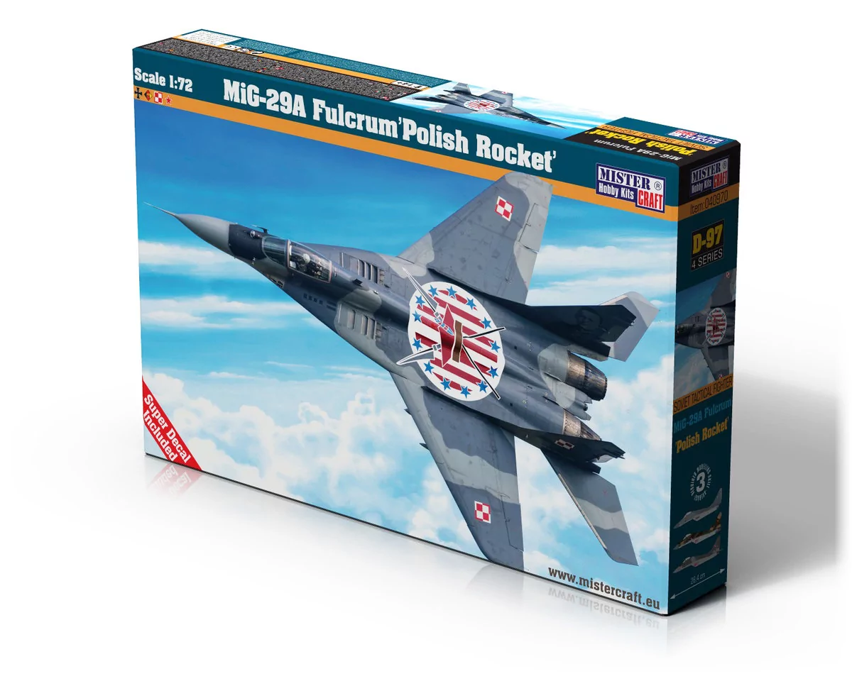 MIG Model samolotu do sklejania 29A Fulcrum "Polish Rocket" 1:72 D-97