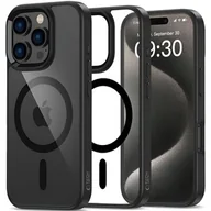 Etui i futerały do telefonów - Etui TECH-PROTECT MagMat MagSafe do Apple iPhone 16 Pro Przezroczysto-czarny - miniaturka - grafika 1