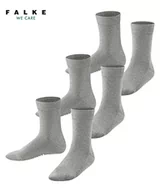 Skarpetki damskie - FALKE Uniseks - dzieci Skarpety Family 3-Pack K SO Zrównoważona Bawełna jednokolorowe 3 Pak, Szary (Light Grey 3400), 19-22 (1-2 lata) - miniaturka - grafika 1