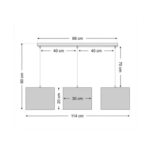 Euluna Żyrandol Susan, 3-punktowy, biały/beżowy/złoty - Lampy sufitowe - miniaturka - grafika 2
