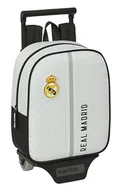 Plecaki - Safta REAL MADRID 1. WYPOSAŻENIE 24/25 - Plecak przedszkola z wózkiem, idealny dla dzieci w różnym wieku, wygodny i wszechstronny, jakość i wytrzymałość, 22x10x27 cm, kolor biały/szary, biały/szary, - miniaturka - grafika 1