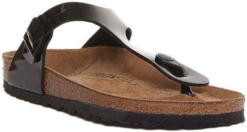 BIRKENSTOCK Gizeh Birko-Flor japonki damskie, czarny, 37 EU