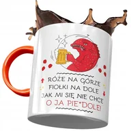 Kubki - Kubek Pomarańczowy Śmieszny Róże Na Górze Prezent z Nadrukiem ze Zdjęciem + Opakowanie na prezent (wzór 01) - miniaturka - grafika 1