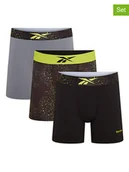 Majtki męskie - Reebok Bokserki (3 pary) "Benji" w kolorze czarno-szaro-limonkowym - miniaturka - grafika 1