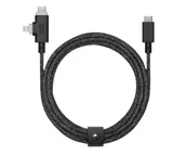 Kable USB - Native Union Belt Cable Duo Pro 240W USB-C – Lightning/USB-C 2,4m cosmos - miniaturka - grafika 1