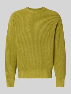 Sweter z dzianiny z okrągłym dekoltem - Swetry męskie Sweter z dzianiny z okrągłym dekoltem - Swetry męskie - miniaturka - grafika 1