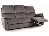 Sofy i kanapy - Sofa rozkładana welurowa SPENCER 3 VELVET szara SIGNAL - miniaturka - grafika 1