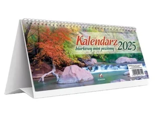 Kalendarz biurkowy poziomy 2025 Tygodniowy z notatnikiem 19,6x9,4cm - Kalendarze - miniaturka - grafika 1