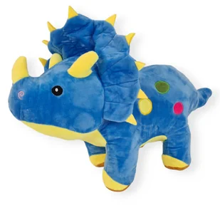 Poduszka Dinozaur Pluszowy Stojący Triceratops Niebieski - Maskotki i pluszaki - miniaturka - grafika 1