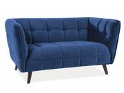 Sofy i kanapy - Signal Sofa CASTELLO 2 VELVET granatowy tap. BLUVEL 86 / wenge - miniaturka - grafika 1