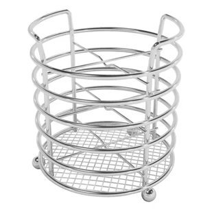 Pojemnik uniwersalny okrągły chrom - Kubki na szczoteczki do zębów - miniaturka - grafika 1