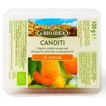 LA BIO IDEA SKÓRKA POMARAŃCZY KANDYZOWANA BIO 100 g - LA BIO IDEA - Owoce w puszkach i słoikach - miniaturka - grafika 1