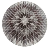 Dywany - Beżowy okrągły wzorzysty dywan G8-H01 - miniaturka - grafika 1