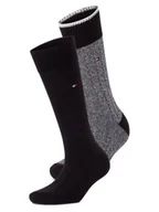 Skarpetki męskie - Tommy Hilfiger Skarpety w 2-paku Mężczyźni Bawełna czarny jednolity, 39-42 - miniaturka - grafika 1