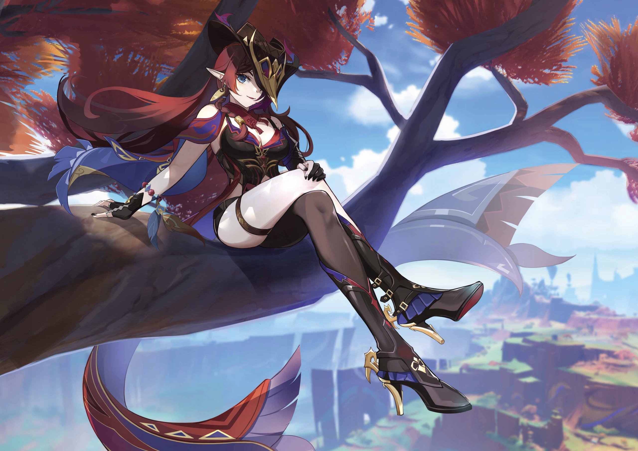 Plakat A3 Genshin Impact Anime Gra Chasca