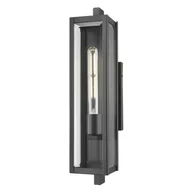 Lampy ogrodowe - Dover kinkiet elewacyjny 1xE27 czarny W01088BK - miniaturka - grafika 1