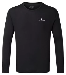 Koszulki sportowe męskie - RONHILL Koszulka biegowa z długim rękawem męska CORE L/S TEE czarna - grafika 1