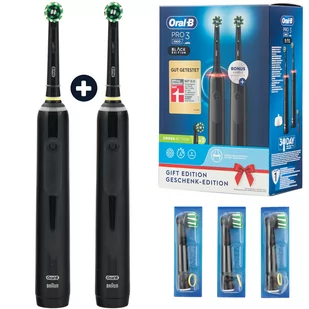 Zestaw szczoteczek Oral-B Pro 3 3900 czarne - Szczoteczki elektryczne - miniaturka - grafika 1