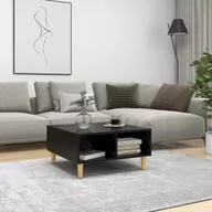 Ławy i stoliki kawowe - VidaXL Lumarko Stolik kawowy, czarny, 60x60x30 cm, płyta wiórowa 805978 VidaXL - miniaturka - grafika 1