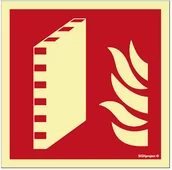 Akcesoria BHP - Ściana Oddzielenia Przeciwpożarowego Znak Płyta Fotoluminescencyjna 200X200 Signproject - miniaturka - grafika 1