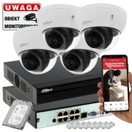 Zestawy do monitoringu - Monitoring 4 kamery Dahua IPC-HDBW2831E-S-0280B-S2 8MPx Analiza IVS Starlight - miniaturka - grafika 1