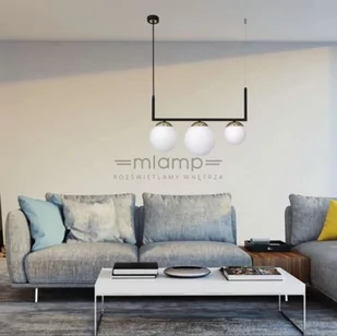 Milagro Wisząca LAMPA loft SPARTA MLP6498 szklana OPRAWA okrągły ZWIS kule balls białe złote MLP6498 - Lampy sufitowe - miniaturka - grafika 1