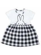 Body dla niemowląt - Niemowlęce sukienko-body kratka biało-czarne Nicol,r.74 - miniaturka - grafika 1