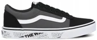 Buty dla dziewczynek - 27 BUTY DZIECIĘCE VANS WARD CANVAS UNISEX TRAMPKI SZARE VN0A38J9LRN - miniaturka - grafika 1