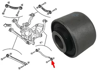 Tuleja wahacza tylnego dolnego poprzecznego zewnętrzna Lancia Thema 2011- - Tuleje - miniaturka - grafika 1