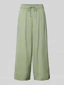 Spodnie damskie - Spodnie materiałowe rozkloszowane z tunelem model ‘NYA’ - miniaturka - grafika 1