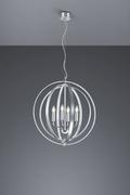 Lampy sufitowe - Trio LAMPA wisząca CANDELA 102000405 świecznikowa OPRAWA zwis pierścienie rings kula ball szczotkowane aluminium 102000405 - miniaturka - grafika 1