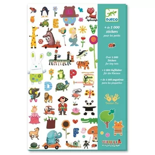 Djeco Zestaw naklejek ze zwierzątkami 1000 elementów - Przybory szkolne - miniaturka - grafika 1