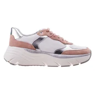 Sneakersy damskie - Damskie Sneakersy GEOX D DIAMANTA D35UFA-08522-C1Z8Z – Biały - miniaturka - grafika 1