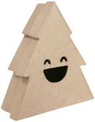 Decoupage - Pudełko W Kształcie Choinki Z Uśmiechem 13,5 X 14,5 X 4 Cm Bt055 C, Decopatch - miniaturka - grafika 1