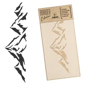 Szablony malarskie - szablon malarski border - bordiura // GÓRY - SZCZYTY - Rozmiar M (21x45 cm) - miniaturka - grafika 1