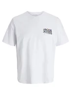 Koszulki męskie - Jack & Jones Koszulka "Jjgeplas" w kolorze białym - miniaturka - grafika 1