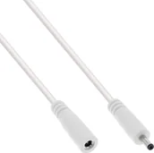 Kable - Kabel zasilający InLine InLine® DC extension cable, DC plug male/female 3.5x1.35mm, AWG 18, white, 0,5m - miniaturka - grafika 1