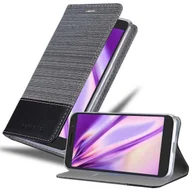 Etui i futerały do telefonów - Etui Cadorabo do Alcatel 1 2019 w kolorze GREY BLACK Etui na telefon komórkowy z magnetycznym zamknięciem, funkcją podstawki i miejscem na kartę Etui Etui ochronne Etui z klapką w stylu książki - miniaturka - grafika 1