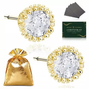 KOLCZYKI ZŁOTE DLA DZIEWCZYNKI POZŁACANE CYRKONIE WKRĘTKI SZTYFTY 925/585 - Biżuteria dla dzieci KOLCZYKI ZŁOTE DLA DZIEWCZYNKI POZŁACANE CYRKONIE WKRĘTKI SZTYFTY 925/585 - Biżuteria dla dzieci - miniaturka - grafika 1