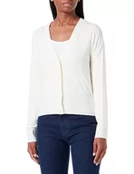 Swetry damskie - BOSS kardigan damski z dzianiny, Open White, L - miniaturka - grafika 1