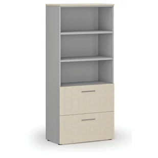 Szafa z szufladami na teczki zawieszkowe PRIMO GRAY, 1781 x 800 x 420 mm, szary - Szafy biurowe - miniaturka - grafika 5