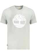 Koszulki męskie - TIMBERLAND KOSZULKA Z KRÓTKIM RĘKAWEM MĘSKA SZARA - Timberland - miniaturka - grafika 1