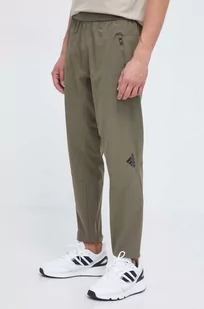 adidas Performance spodnie treningowe Designed for Training kolor zielony gładkie - Spodnie męskie - miniaturka - grafika 1