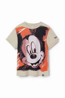 Koszulki dla chłopców - Desigual t-shirt bawełniany dziecięcy x Mickey kolor biały z nadrukiem - grafika 1