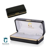 Spinki do mankietów i krawatów - Srebrne spinki do mankietów Okrągła Bryłka Węgla SMW-001 - miniaturka - grafika 1