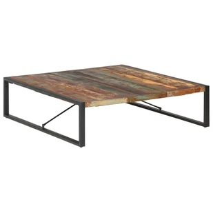 VidaXL Lumarko Stolik kawowy, 140x140x40 cm, lite drewno z odzysku 321577 VidaXL - Ławy i stoliki kawowe - miniaturka - grafika 1